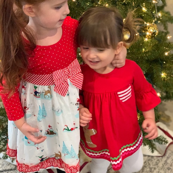 Girls candy cane snow Christmas dress 4T - Picture 5 of 5